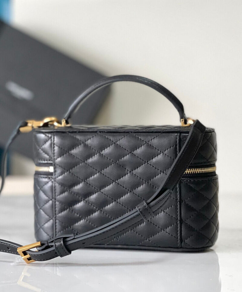 Saint Laurent Gaby Mini Vanity Bag In Lambskin Black